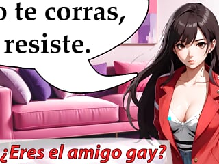 Spanish JOI - Are You the Gay Friend? Don&#039;t if you want to go to the party with her friends...