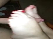 Boss's daughter give me an amazing foot job