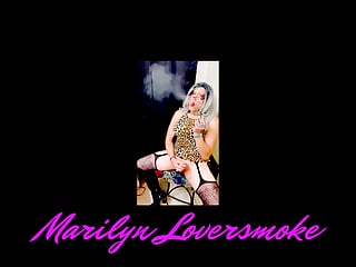 Trans Marilyn Big Cock Cougar Smoking Stroking Cum Fun