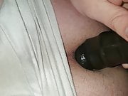 Dildo after piss play