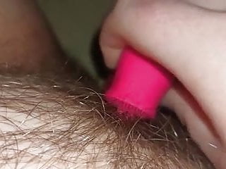 Young girl masturbates with big dildo...