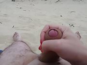 Handjob at the beach