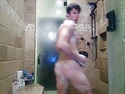 dustin naked on shower
