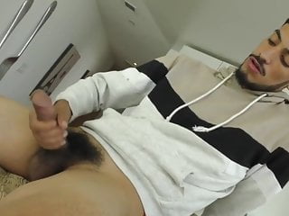A latino stud with a huge cock and a hairy pubes