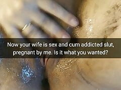 After lot of gangbangs my wife turned into a cum addicted slut