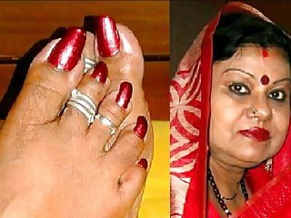 Spicey Indian Aunty Wants It On Her Feet And Face...