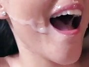 Hot babe gets fucked with cum on face
