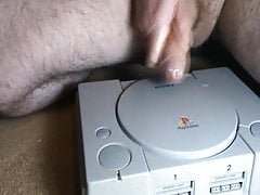PlayStation gets covered in cum.