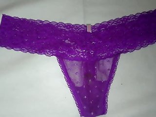 My Sisters Sparkly Purple Mesh Victorias Secret Thong
