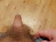 owner plays with his lovely small uncut willy
