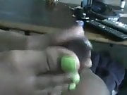Black girl green toes footjob 