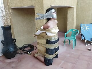  video: Christian Girl Duct Taped To Pillar And Gagged Tightly