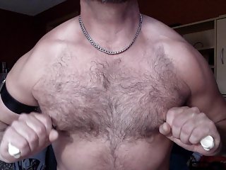 Hairy Pecs Gay Nipple Pump...