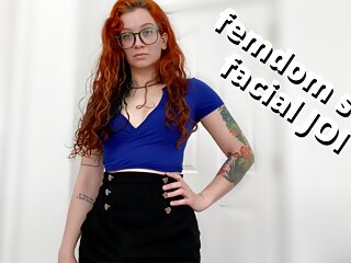 Red Hair, Jerking off, Femdom Humiliation, Self Facial Instructions