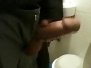 Jerk in a public toilet