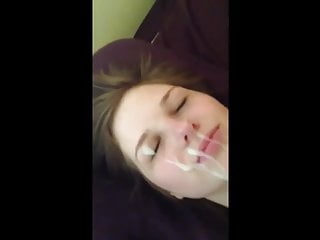 Beautiful cum on face