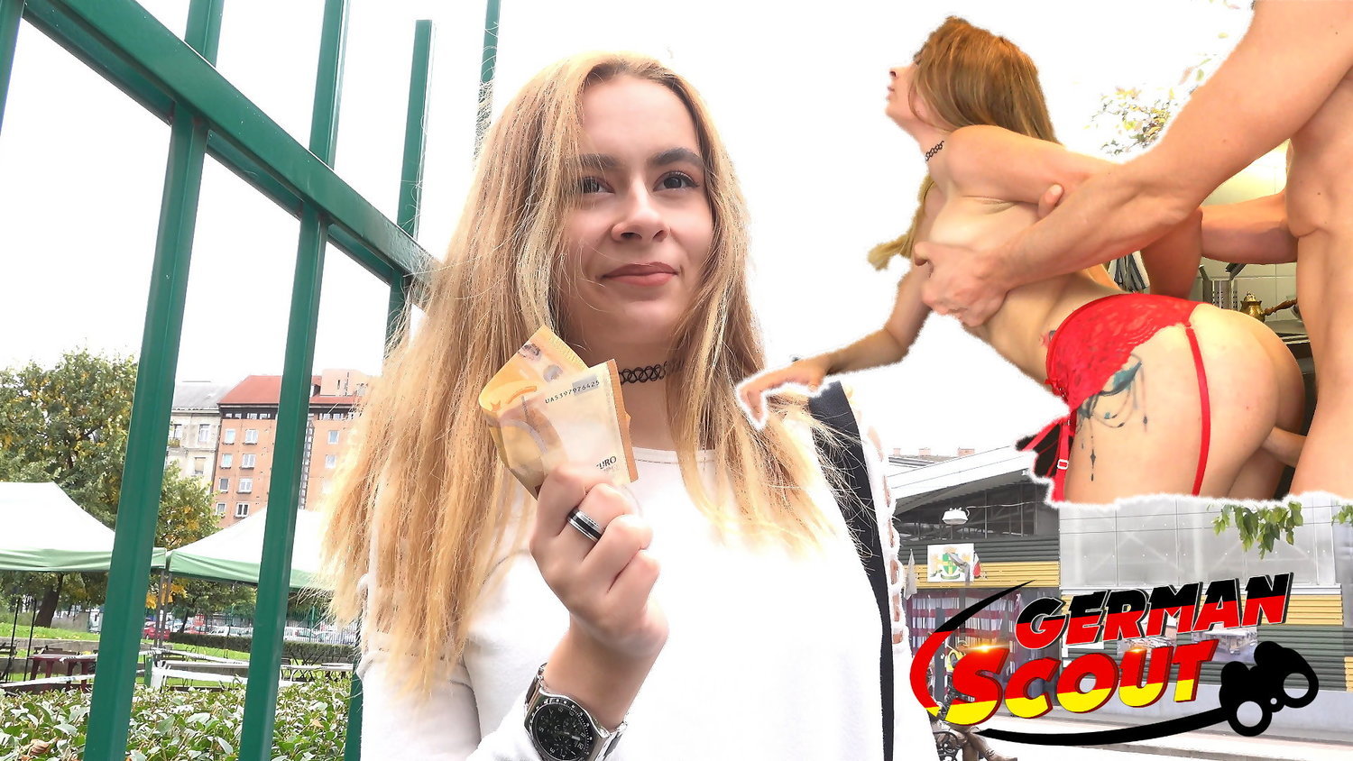 German Scout: Blonde Skiley Jam fucks for money