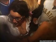 Brunette Nerd Partying and Having Hardcore Sex on top