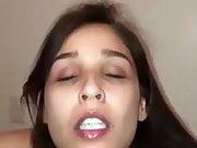 Desi nice girl eating cum  