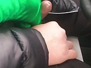 Slutty CD Claudia touching daddys cock in the car