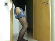 Judith: Crossdresser dancing and play alone