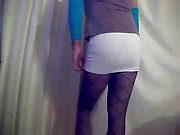 slutty white mini dress sissy 01