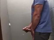 Courageous guy: cruising in restroom
