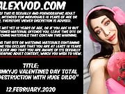 Hotkinkyjo Valentines day total anal destruction with dildo