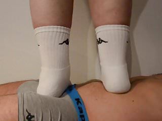 Socks, Footjob, Stomach, White Socks
