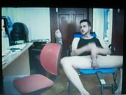 hot guy with huge hung dick wanking on cam