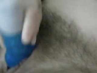 Girlfriend Using Toy On Hairy Pussy 2