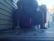 Mofo2121 pissing on the porch