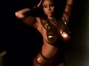 Ebony Cos Play Model  cleopatra body paint 