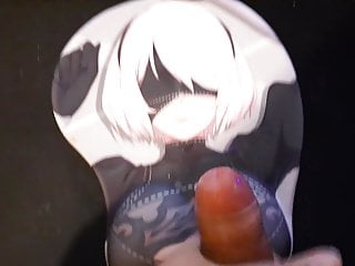 2B Oppai Mousepad Cum Tribute