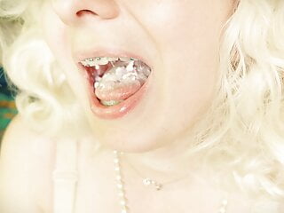  video: BRACES fetish: ASMR video of eating MUKBANG