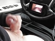 Masturbating to cuckold porn in car