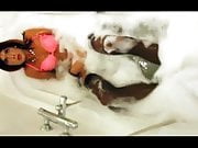 crossdresser rebecca cute nylon cum bath