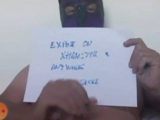 Masked fag cum with dildo inside