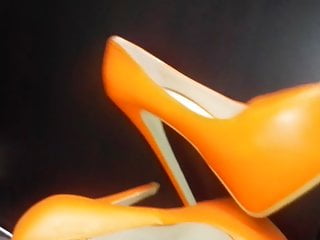 Sexy orange heels...