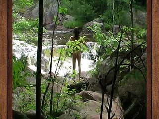 Naked Hiking Along Red Granite Falls