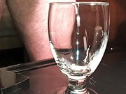 thick cumshot in a glass